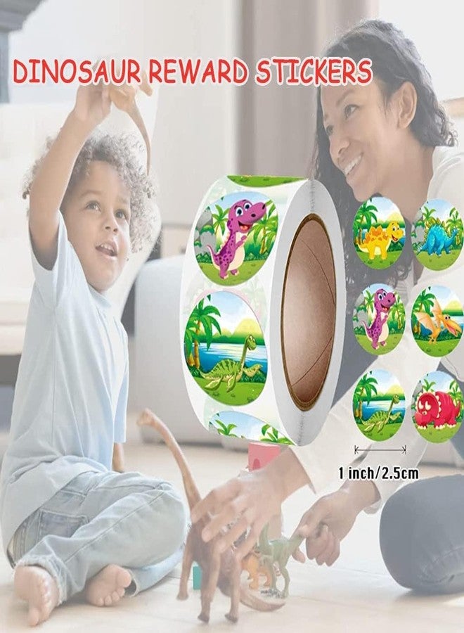 TENDULA Paper Cartoon Stickers Roll Rewards Labels Stickers Round Self Adhesive Envelopes Tag, for Gift Packing Unicorn Themed Party Favor, DIY Crafts Decor Stickers, 1Rolls,500pcs - Image 4